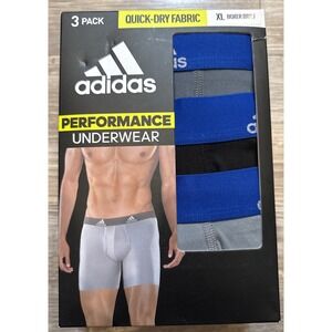 Adidas Men's Boxer Briefs XL‎ (40-42) - 3 Pack - QuickDry Frabric - Underwear